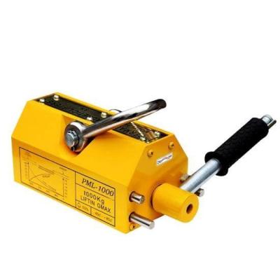 China Strong Magnetic Power 2000KG Crane Lifting Magnet Permanent Magnetic Lifter with Anti-collision Handle for sale