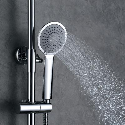 China With Slide Bar Wall Mounted Hot And Cold Water Chrome Rainfall Hand Shower Mixer for sale