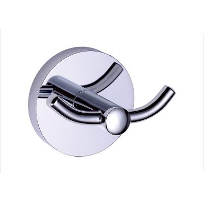 China Wall Mounted Type Silver Wall Modern Towel Hook Coat Robe Hooks Bathroom Brass Towel Hooks Brushed Nickel for sale