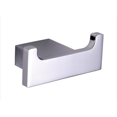 China Wall Mounted Type Chrome Robe Hook Bathroom Hangings Hang Double Zinc Home Bathroom Decoration Accessories for sale