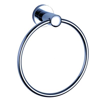 China Modern Bathroom Fitting Polished Towel Ring Round Wall Mounted Bathroom Accessories for sale