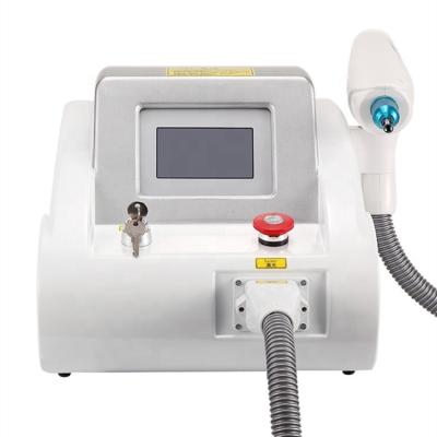 China Portable ND Yag Laser Machine Q Switch Tattoo Removal Machine Black Doll Skin Removal Dye Whitening Machine for sale