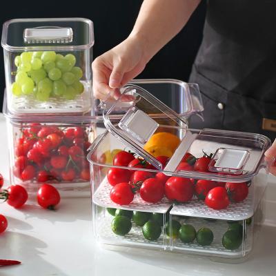 China 2021 New Product Freshness Preservation In Food Storage Container Box Stackable Plastic Stored Organizer for sale