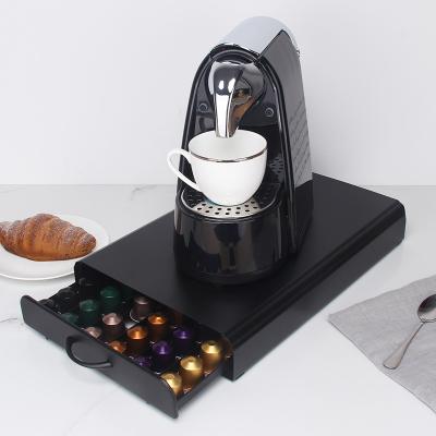 China Best Selling Metal Storage Coffee Capsule Holder Drawers Viable Storage Accessories Capsule Display Rack for sale