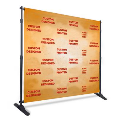 China Portable Custom Printed Stage And Rehearsal Banner 8ft x8ft Backdrop Display Stand for sale