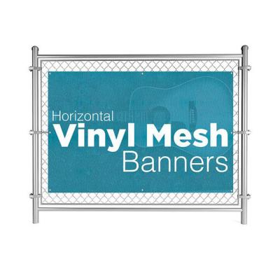 China Large Format Waterproof Durable Outdoor Vinyl Barrier Mesh Banner With Grommets for sale