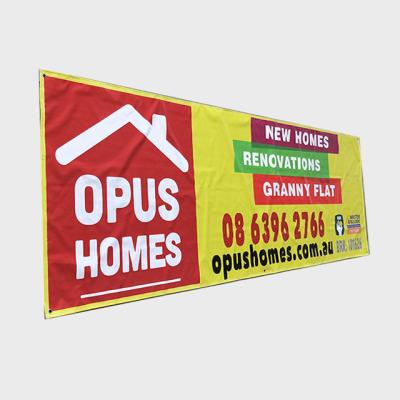 China Outdoor Advertising And Promotion Custom Printing PVC Vinyl Outdoor Hanging Banner For Sales Promotion for sale