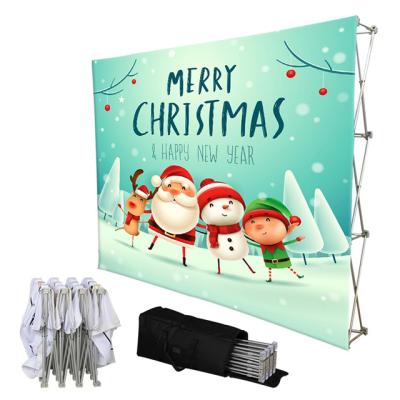 China Convenient To Carry Upright Pop Display 4x3 Tension Fabric Media Wall Stands 10ft Banner Stands for sale