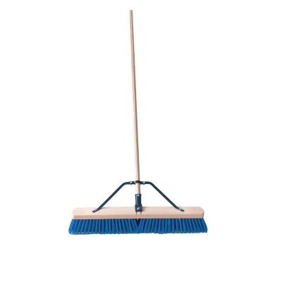 China Industrial Floor Washing EcoClean Factory BSCI Commercial Outdoor Quick Push Broom, 24