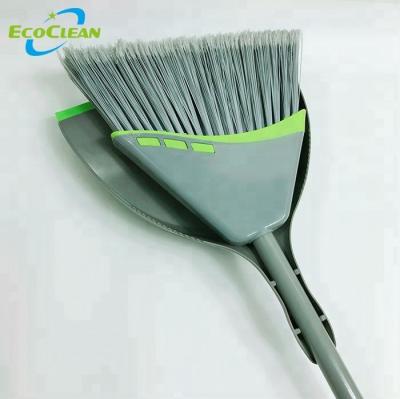 China Long Handle Angle Home Indoor Or Outdoor Quick Broom With Removable Dustpan for sale