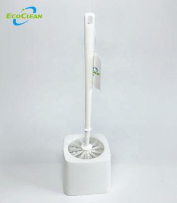 China Sustainable EcoClean Factory BSCI Plastic Toilet Brush With Holder For Bathroom Toilet Cleaning for sale