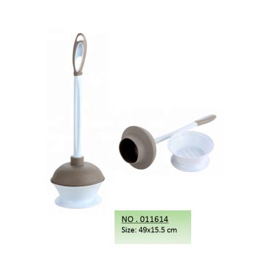 China Sustainable Comfortable EcoClean Factory BSCI Handles Toilet Drain Plunger With Holder , PVC Toilet Plunger With Trolley for sale