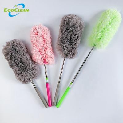 China Furniture Dust Cleaning EcoClean Factory BSCI Telescopic Handle Static Magic Hand Cleaning Microfiber Cloth for Car Computer Home Cleaning for sale