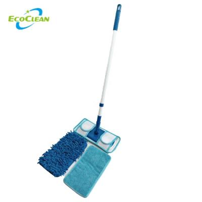 China Sustainable Factory Direct Hot Sale EcoClean Quick Floor Dust Microfiber Cleaning Flat Mop for sale