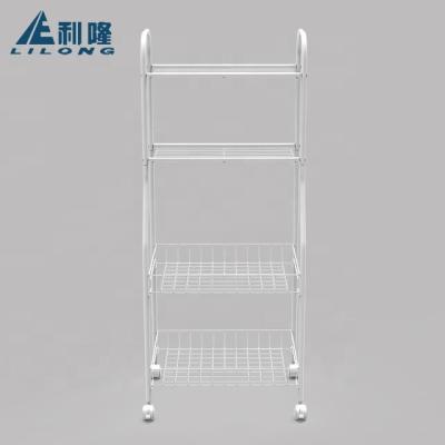 China Viable Chinese Manufacturer Powder Coating Steel Vegetable and Fruit Storage Cart Oven Rack Display for sale