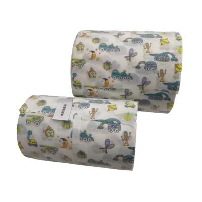 China Wholesale Chinese Baby Frontal Disposable Diaper Tape Printed Raw Material Brushed Frontal Tape for sale