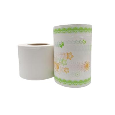 China Low Price Printed Printed Raw Material Disposable Frontal Tape For Baby Diapers for sale