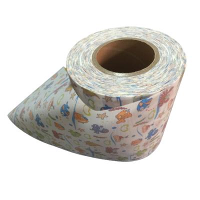 China Printed Magic Frontal Tape For Baby Diapers Tape Raw Material Forehead Cloth For Diaper Frontal Tape for sale