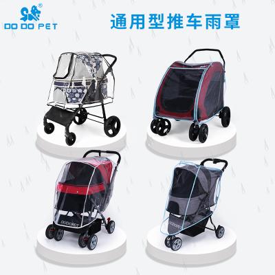 China Wholesale Dogs Size Quality PVC Pet Stroller Bag Raincoat Pet Carrier Rain Cover For Dog Cat Stroller for sale