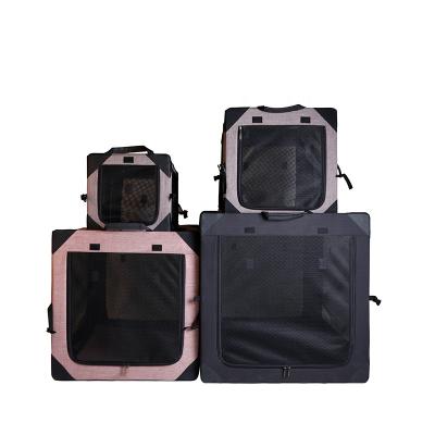 China Foldable Cat Travel Cage Breathable Dog Cage Pet Carrier Breathable Cage Carrier Large For Pet for sale