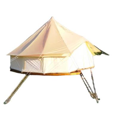 China Waterproof 3000mm Cotton Canvas 5m Bell Tent With Tarpaulin for sale