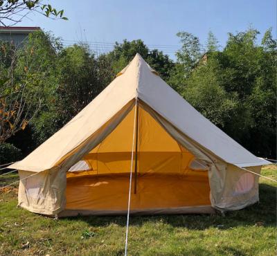 China Straight bracing type 5m diameter cotton canvas glamping luxury safari tent for sale for sale