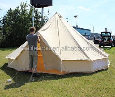 China Steel Tube Canvas Bell Tent - 5 Meters - 16.5 Feet Diameter - Waterproof/Fire Retardant for sale