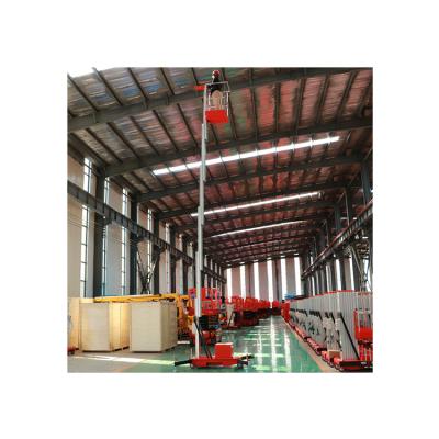 China Hotels CE Approved Glass Cleaning Equipment Hydraulic Vertical Aluminum Single Mast Lift Platform Lift for sale