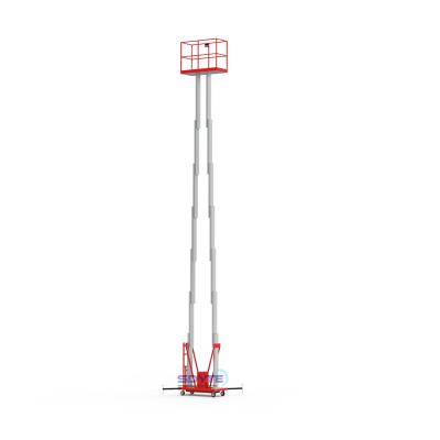 China Hotels CE Approved! 10m 100kg Aluminum Single Mast One Man Lift Aluminum Mast Lift Single Mast Lift for sale