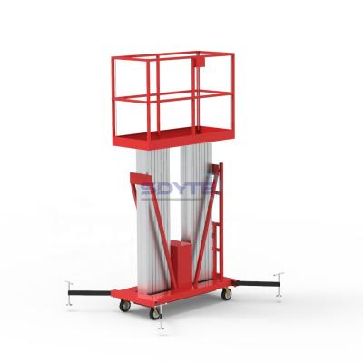 China Hotels Vertical Aluminum Mast Lift Factory Directly Supply High Quality Aluminum Mast Lift Platform for sale