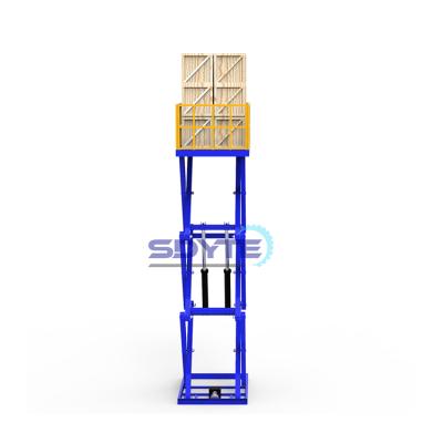 China Advertising company custom scissor goods lift scissor lift platform low price scissor goods lift for sale