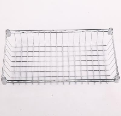 China Industrial Wholesale Carbon Steel Single Shelf Household Kitchen Basket Accessories Shelf Grid Multifunctional Organizing Part for sale