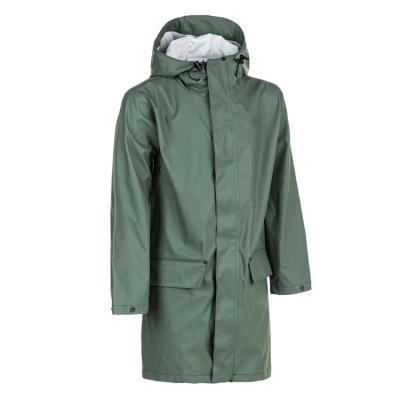 China EN343 Fashion Green Lightweight Windproof Waterproof Jacket Adult Raincoat for sale