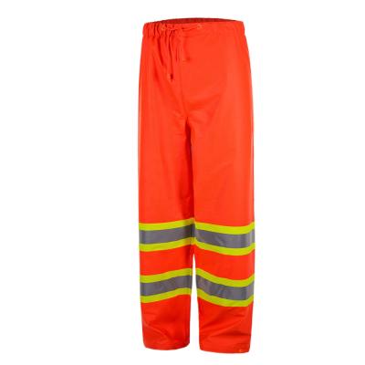 China EN343 Safety Worker Pants Worker Construction Work Use Hi Vis Reflective Rain Pants Work Trousers for sale