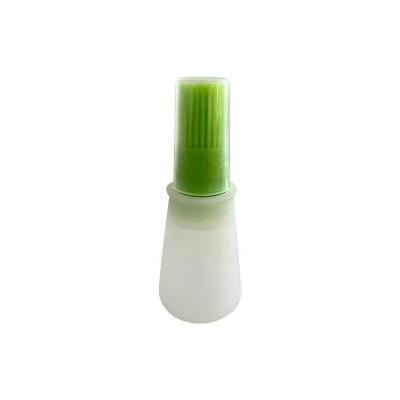 China Easily Cleaned Customized BBQ Tools Cooking Silicone Brush Oil Bottle With Basting Cooking Brush for sale