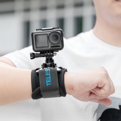 China Hot PC+Polyester Sports Camera Accessories 360 Degree Swivel Wrist Strap Rotating Mount for DJI Osmo Action and Go pro Cameras for sale