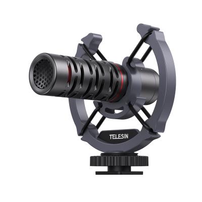 China Professional Shock Mount Cardioid Condenser Microphone with Windscreen for Smartphones DSLR Cameras and Video Cameras for sale