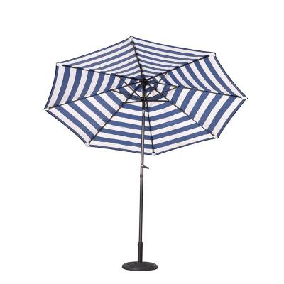 China Modern Outdoor Beach Aluminum Steel Frame With Tilt Polyester Cover Parasol Diam.270cm Garden Market Crank Umbrella for sale