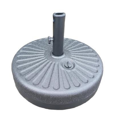 China Diam. 38 and 48m Black Color 22L Water Market Industrial Outdoor Umbrella Garden Pole Center or Sand Filled HDPE Umbrella Base for sale