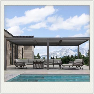 China Prima Aluminum Pergola Easily Assembled Waterproof Aluminum Pergola Setting North America Modern Style Aluminum Pergola for sale