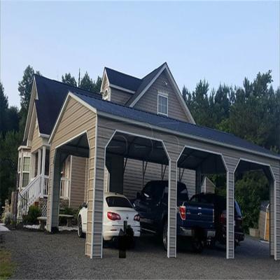 China Steel structure garage and structural roofing carport and parking shed for sale