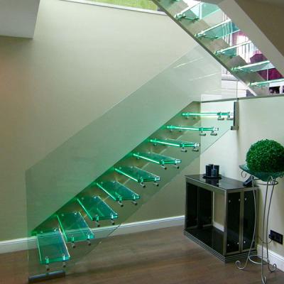 China Factory Supply Traditional Stainless Steel Glass Floating Staircase Price for sale