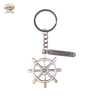 China Fashion Customize High Quality Rudder Or Anchor Shapes Barcelona Souvenir Gifts Metal Key Chain for sale