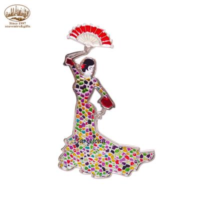 China Fashion Wholesale High Quality 3d Dance Spain Japan Souvenir Zinc Alloy Fridge Magnet for sale