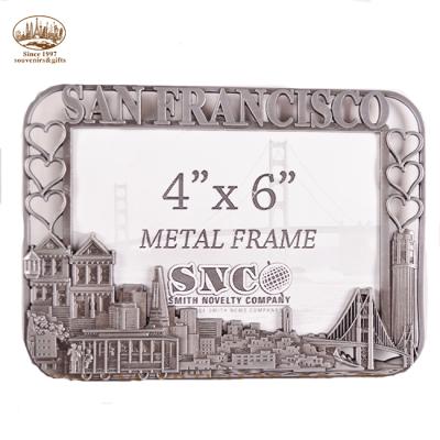 China High quality custom metal photo frame San Francisco cheap souvenir from Europe for sale