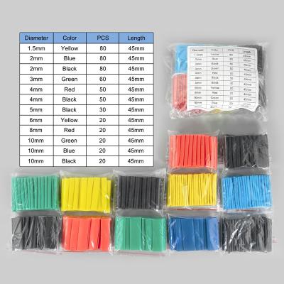 China 530PCS PE Polyolefin Assorted Heat Shrink Tube Cable Insulated Sleeving Tubing Set 2:1 Shrinkable Repair Tools for sale