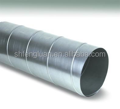 China Galvanized Iron Sheet G.I Spiral Duct Air Pipe Spiral Pipe For Ventilation System for sale