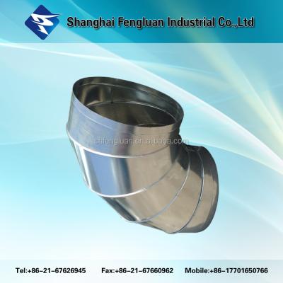 China HVAC System Spiral Duct Fitting Pressed Fitting Air Duct Bends Ventilation System for sale