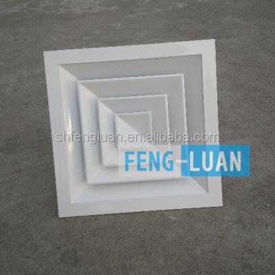 China Good Price Durable White Air Grille Ceiling The Square Converter Is A Circular Diffuser In HVAC System for sale