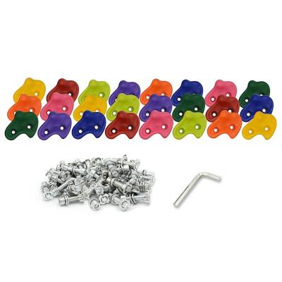 China High quality PP plastic climbing rocks for kids with wooden screws and interior expansion screws for concrete wall for sale